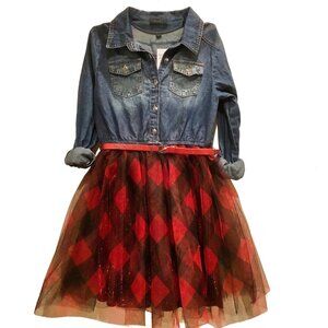 Zunie Mixed Media Dress, Sz 10, NWT